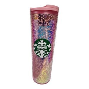 ‎STARBUCKS 2020 Holiday Pink Sparkly Bubbles Tumbler - 16oz